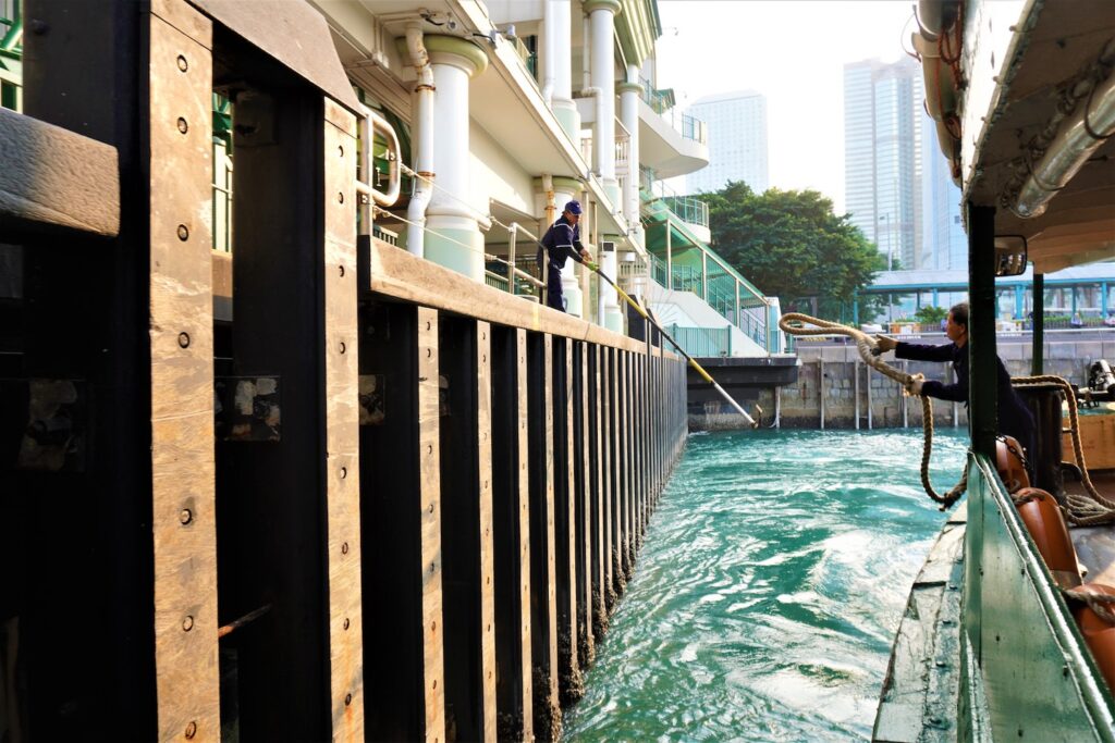 The Star Ferry mooring in Hong Kong Harbour