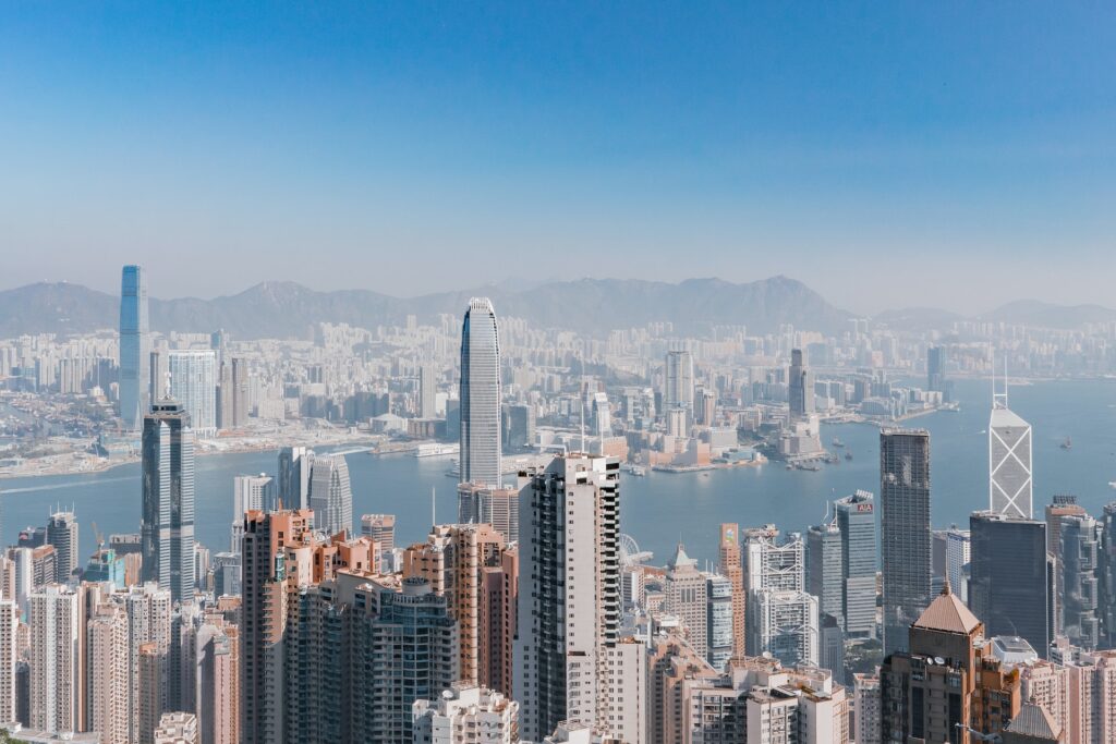 Skyline of Hong Kong from Victoria Peak